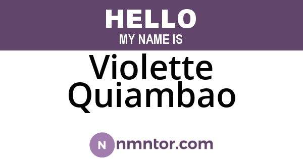 Violette Quiambao