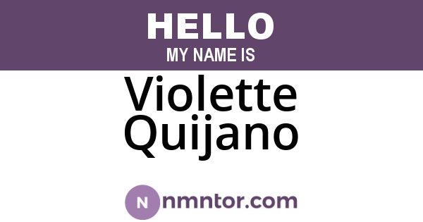 Violette Quijano