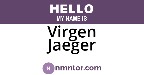 Virgen Jaeger