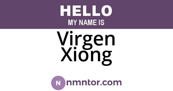 Virgen Xiong