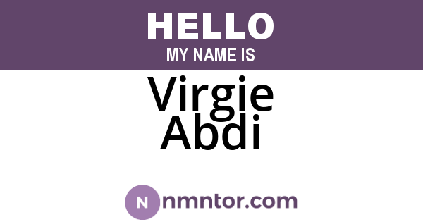 Virgie Abdi
