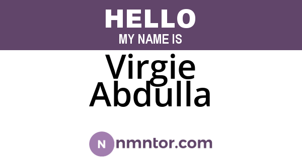 Virgie Abdulla