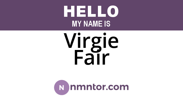 Virgie Fair