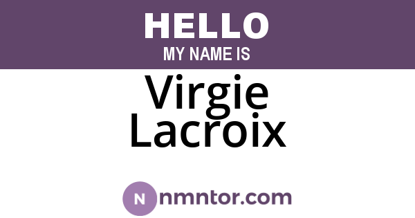 Virgie Lacroix
