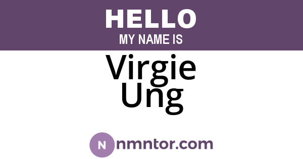 Virgie Ung
