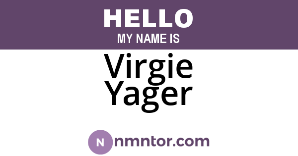 Virgie Yager