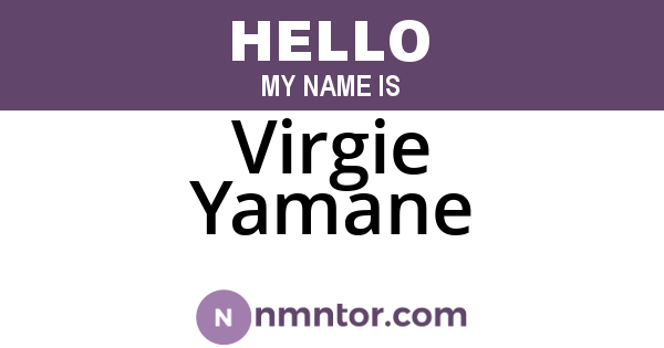 Virgie Yamane