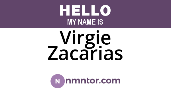 Virgie Zacarias