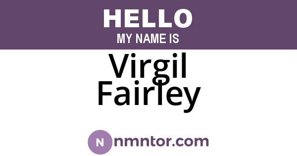 Virgil Fairley