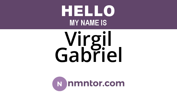 Virgil Gabriel