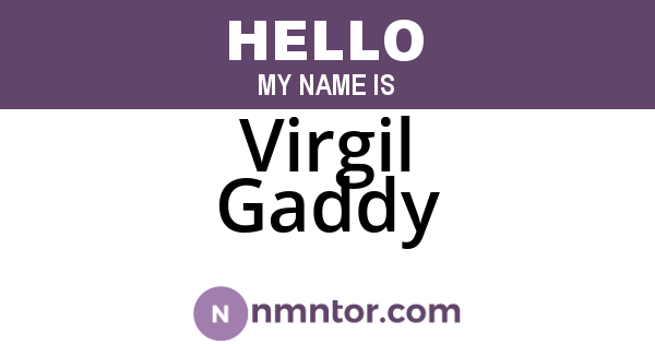 Virgil Gaddy