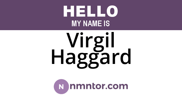 Virgil Haggard