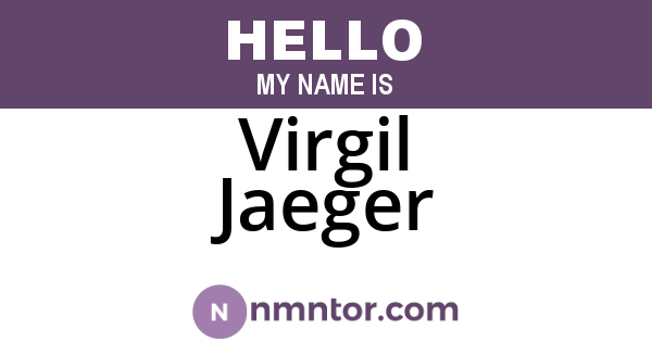 Virgil Jaeger