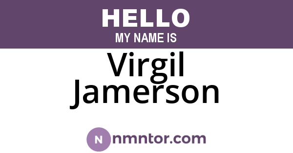 Virgil Jamerson
