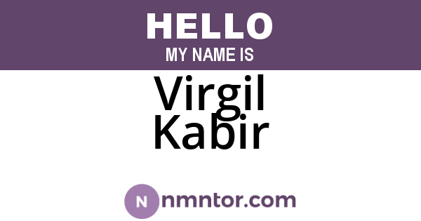 Virgil Kabir