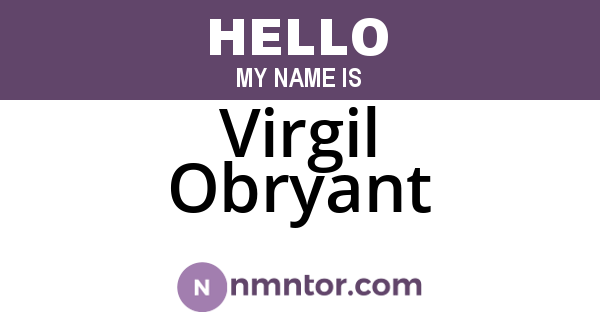 Virgil Obryant