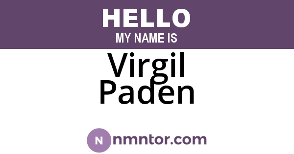 Virgil Paden