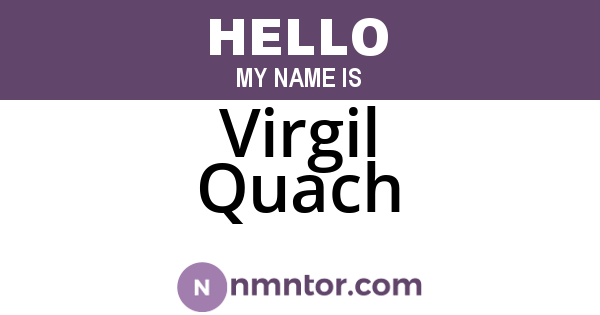 Virgil Quach