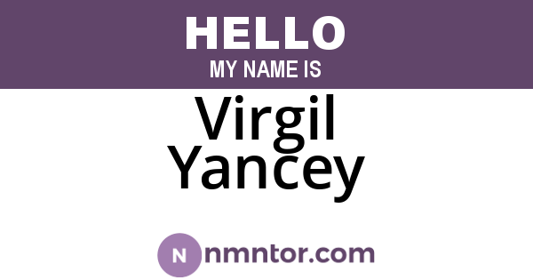 Virgil Yancey