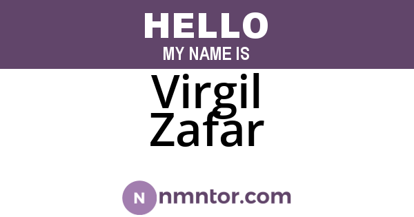 Virgil Zafar