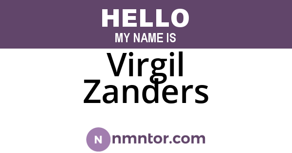 Virgil Zanders