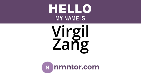 Virgil Zang