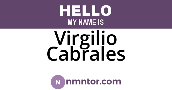 Virgilio Cabrales