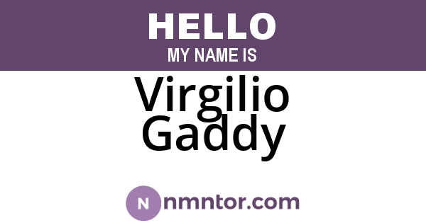 Virgilio Gaddy