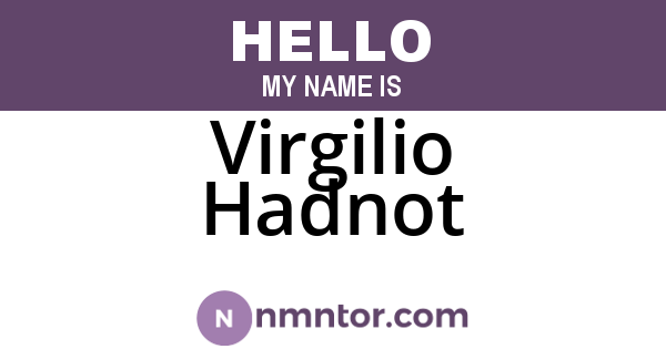 Virgilio Hadnot