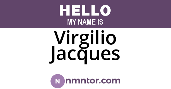 Virgilio Jacques