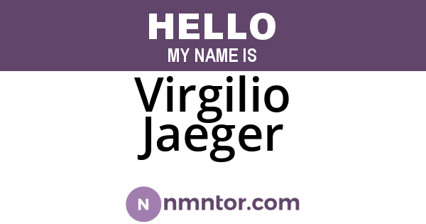Virgilio Jaeger