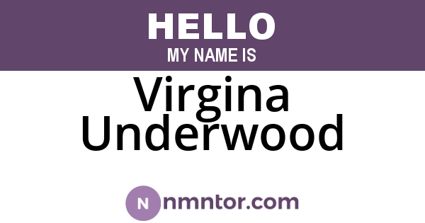 Virgina Underwood