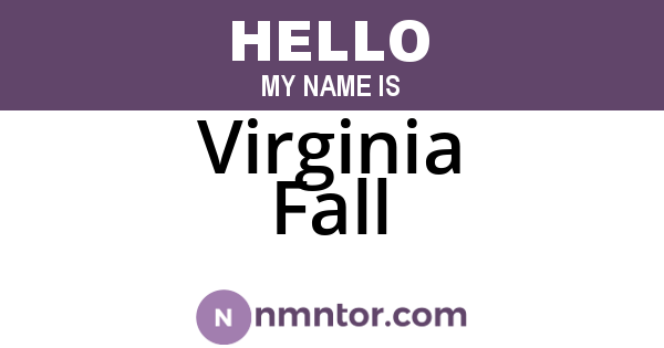 Virginia Fall