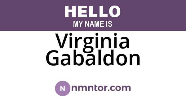 Virginia Gabaldon