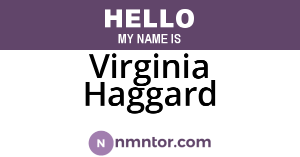 Virginia Haggard