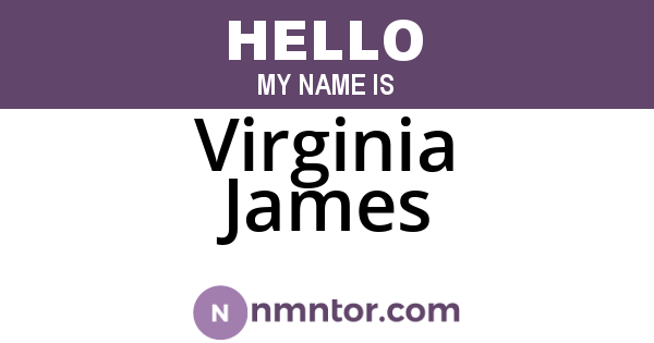 Virginia James
