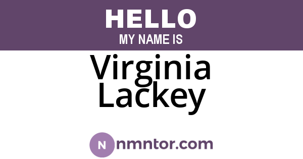 Virginia Lackey