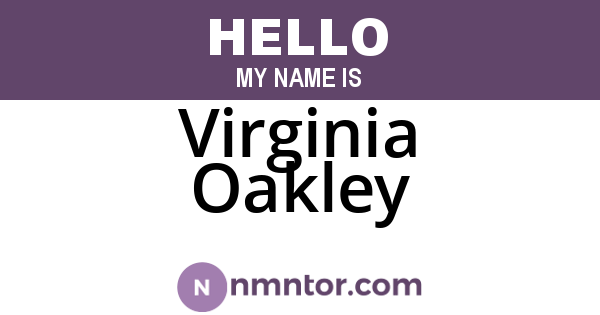Virginia Oakley