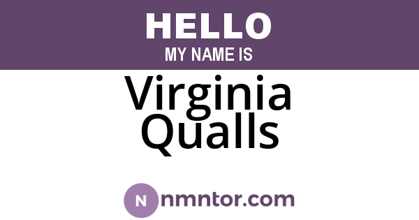 Virginia Qualls