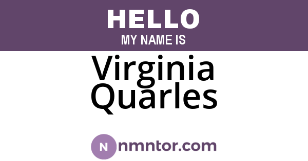 Virginia Quarles