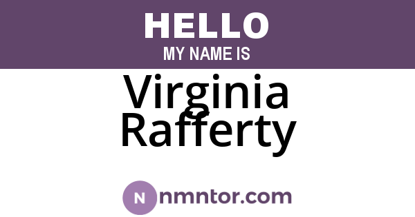 Virginia Rafferty