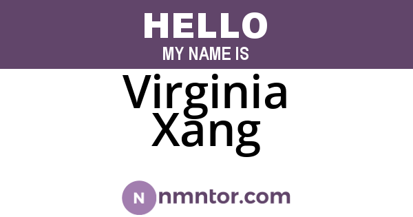 Virginia Xang