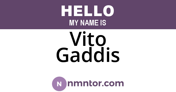 Vito Gaddis
