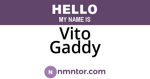 Vito Gaddy
