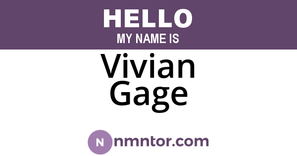 Vivian Gage