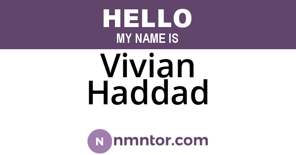 Vivian Haddad