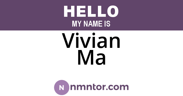 Vivian Ma