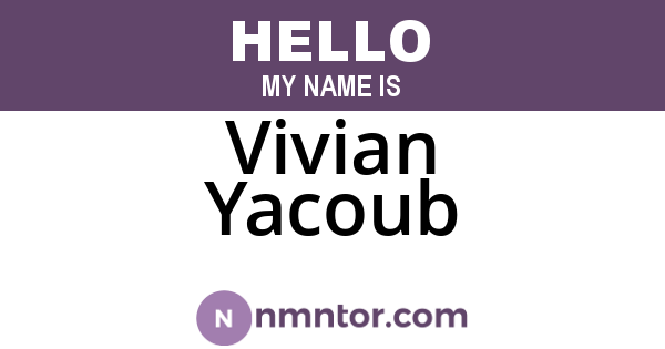 Vivian Yacoub