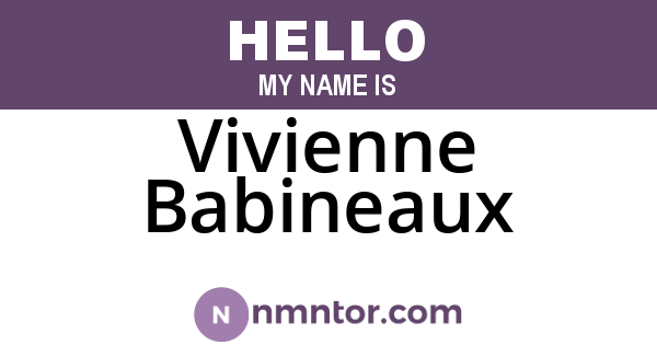 Vivienne Babineaux