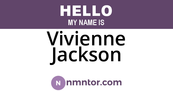 Vivienne Jackson